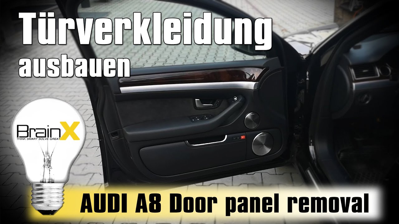 Türverkleidung ausbauen Audi A8 4E D3 / Front door panel removal
