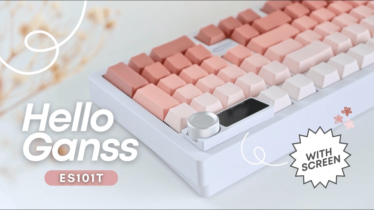 รีวิว Hello Ganss「ES101T」คีย์บอร์ดเคสอลูมิเนียม พร้อมจอถอดได้!⸝⸝ִֶָ‧˚🍑 | thock & creamy