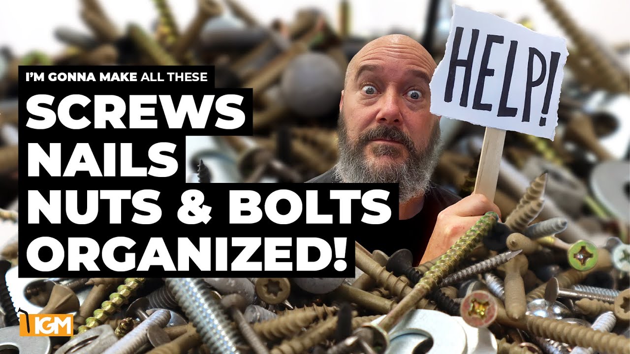 Say Goodbye to Chaos! Easy storage for screws, nuts, bolts, & nails