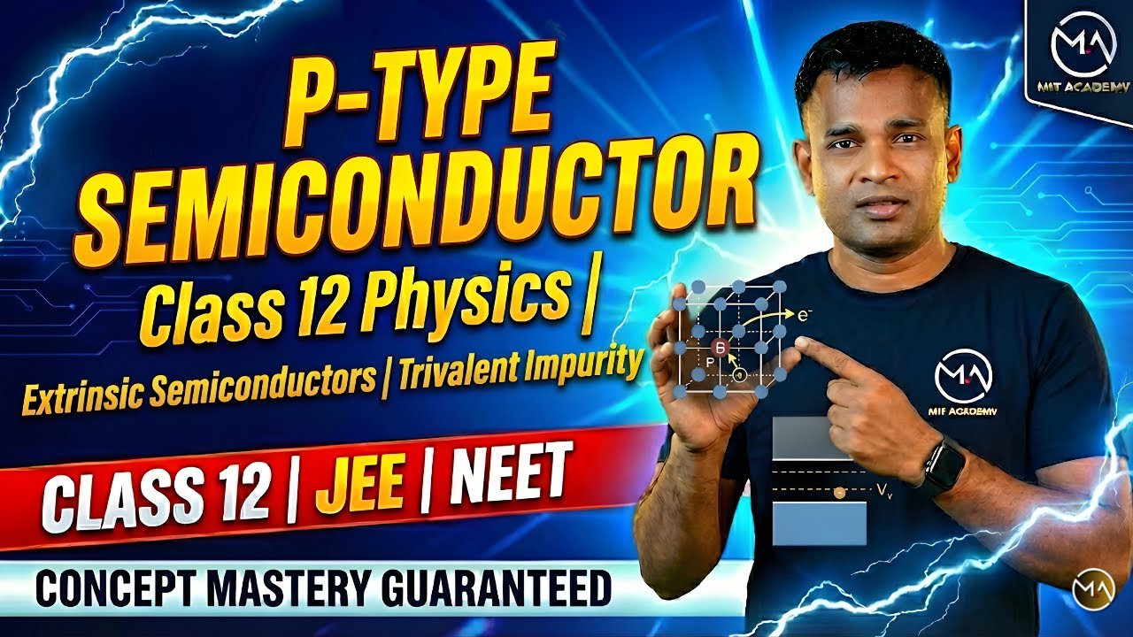 L-10 P-Type Semiconductor Explained 🔥 | Class 12 | JEE | NEET