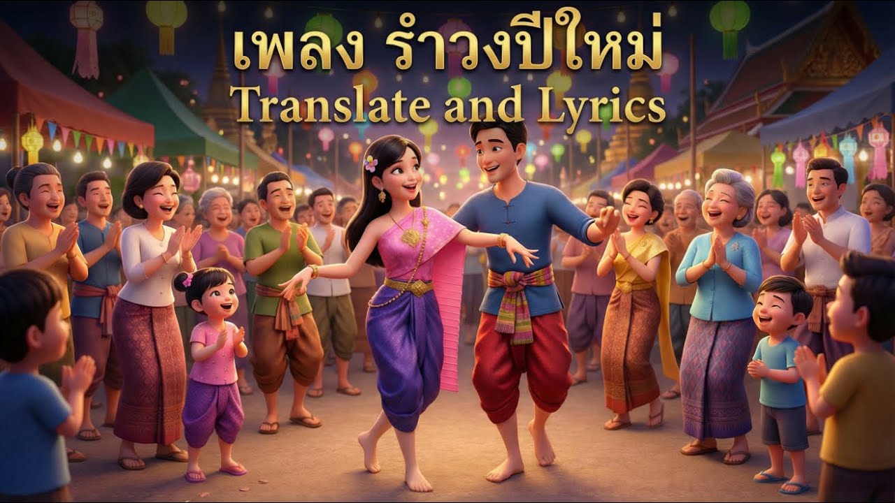 เพลง รำวงปีใหม่ (ดั้งเดิม) 🎉 ไชโย ไชโย ไชโย มาร่วมไชโยต้อนรับปีใหม่ | Thai New Year Animation