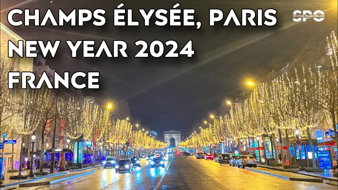 Walk in Paris Champs Élysée | Paris New Year 2024