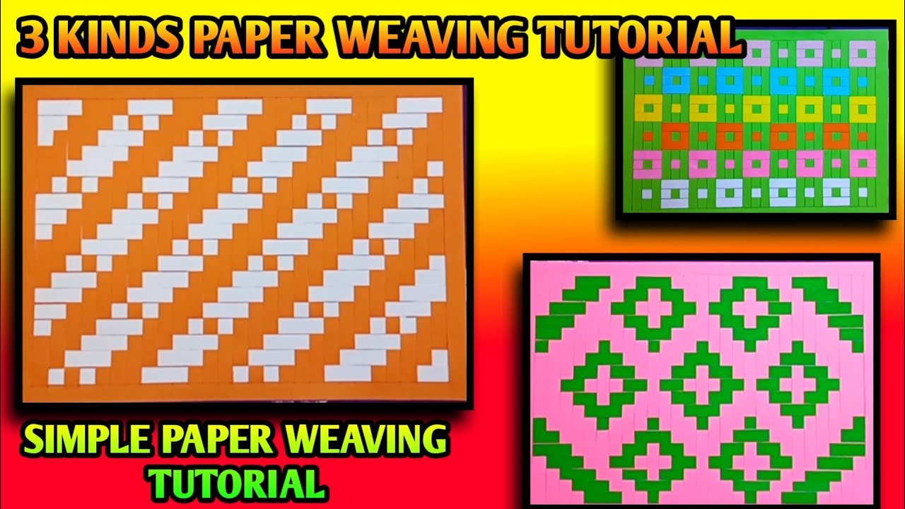 3 Easy Paper Weaving Patterns | Simple DIY Paper Craft for Kids & Beginners