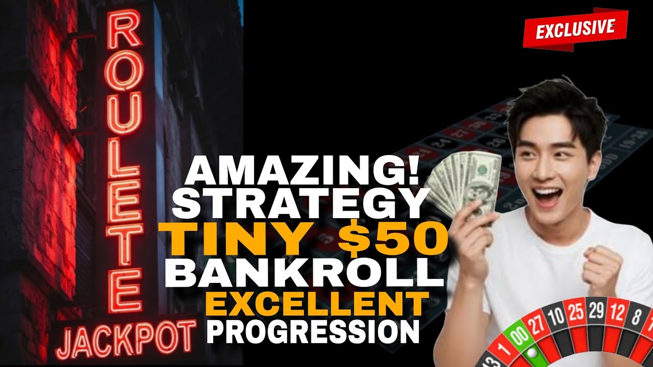 VERY CREATIVE ROULETTE STRATEGY WITH A TINY STARTING BANK ROLL OF ONLY $50 BUCKS! AMAZING COVERAGE!😇