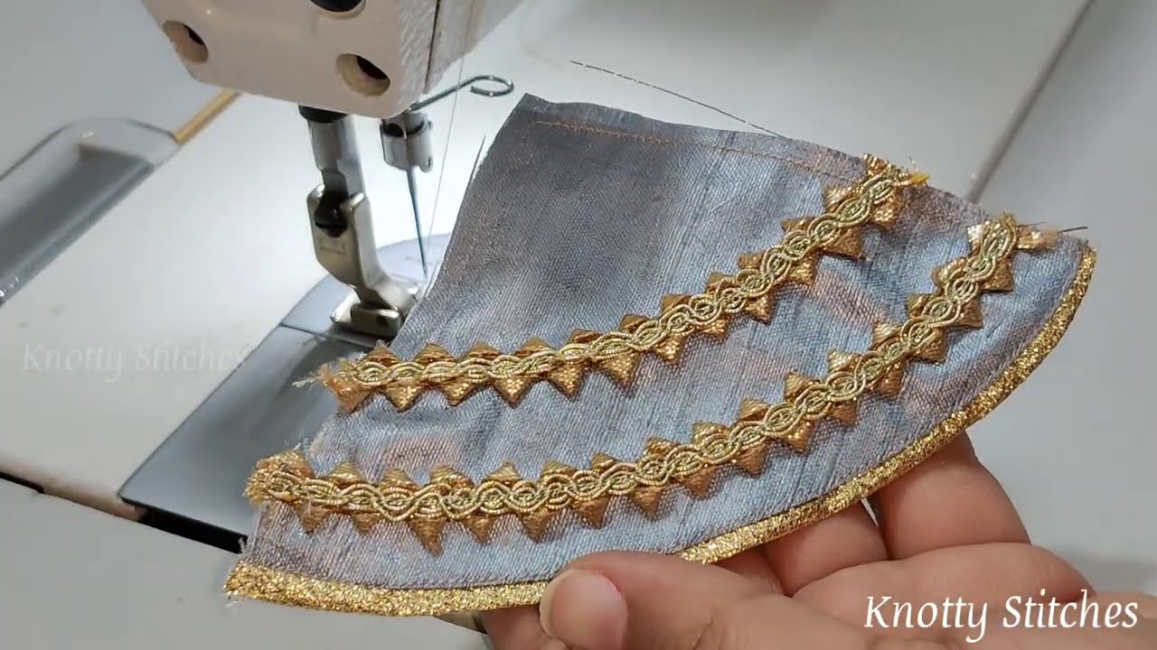 ख़ूबसूरत grey and gold लटकन: Make beautiful Latkan at home/ Fabric Tassels Making / Latkan making