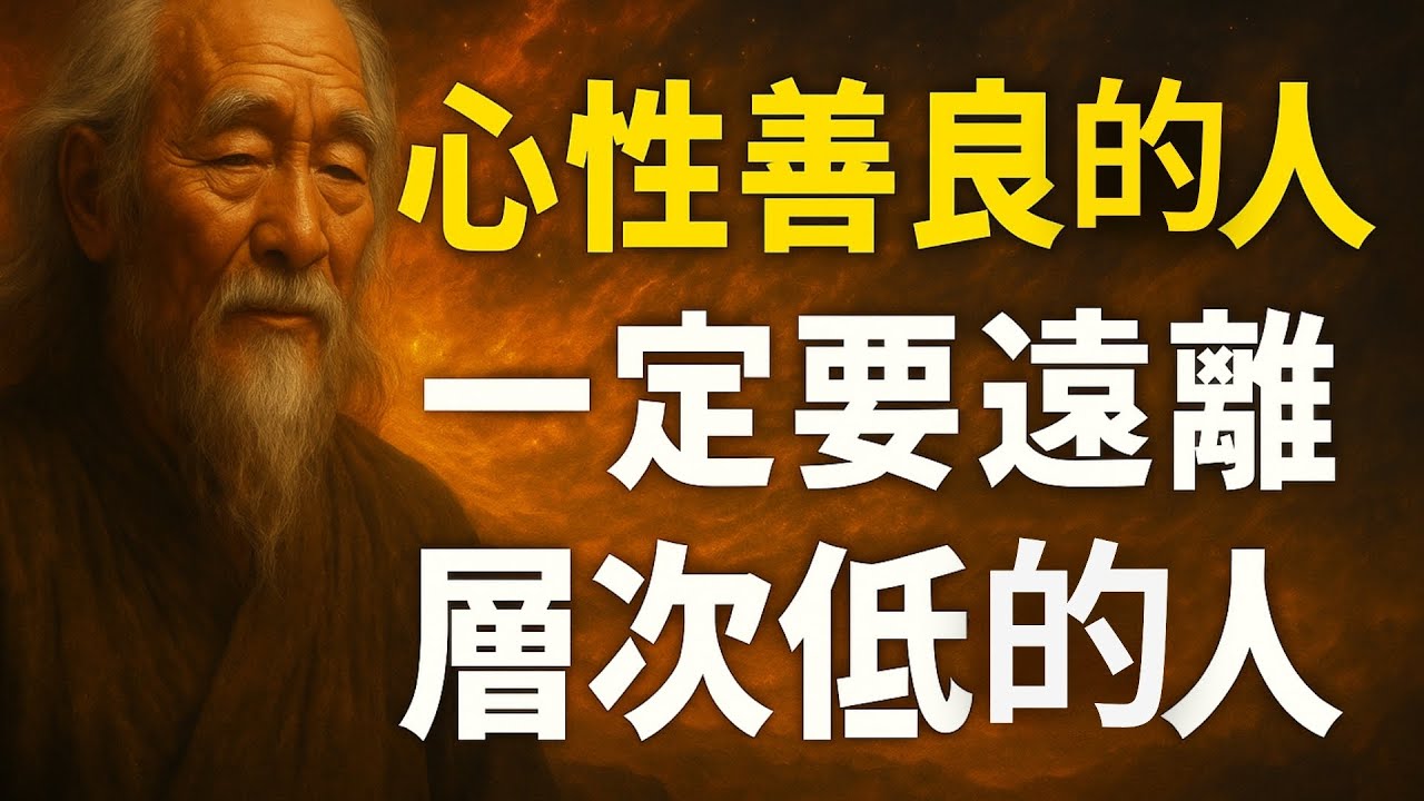 心性善良的人，一定要遠離層次低的人 | 智慧之海 | 智慧 人生 哲學