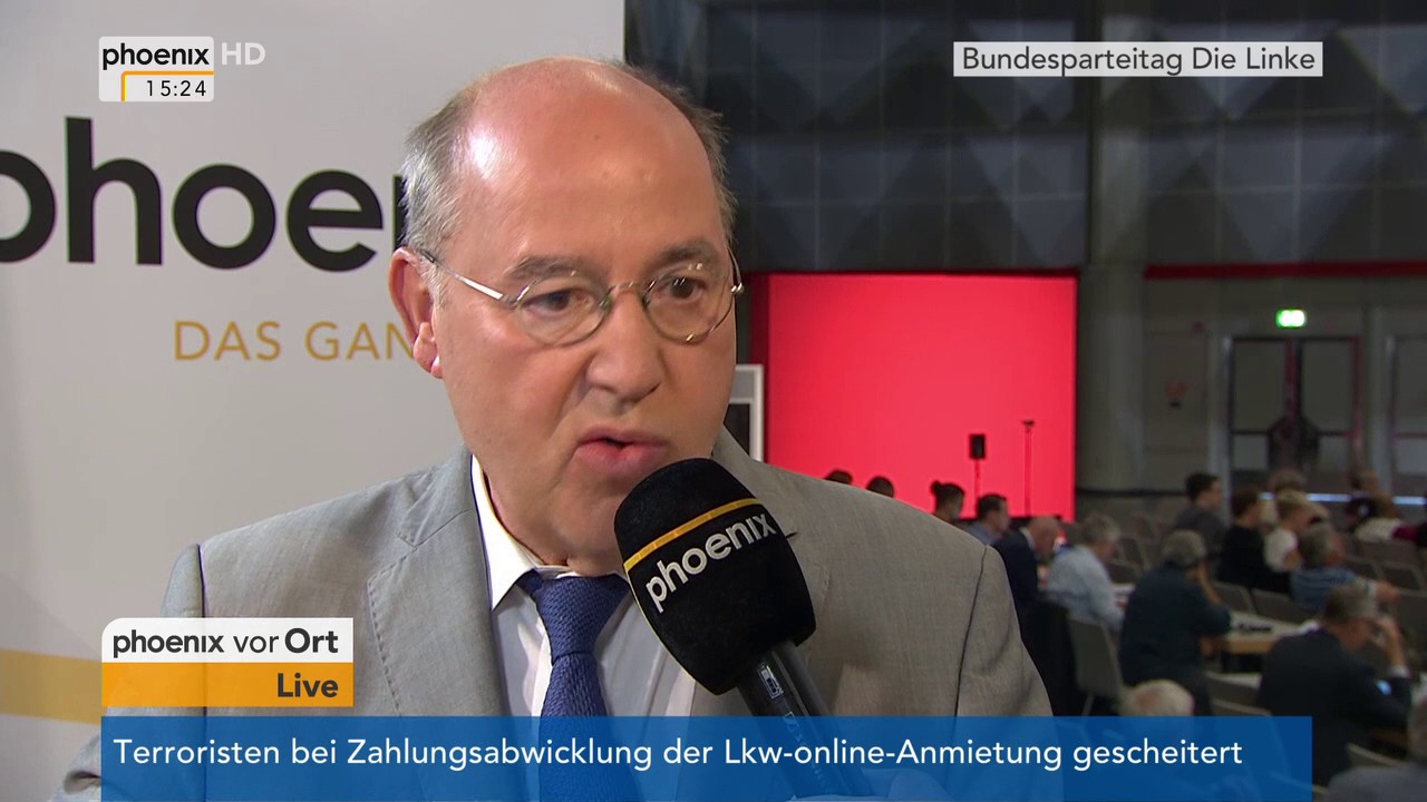 Bundesparteitag Die Linke: Gregor Gysi im Interview am 10.06.2017