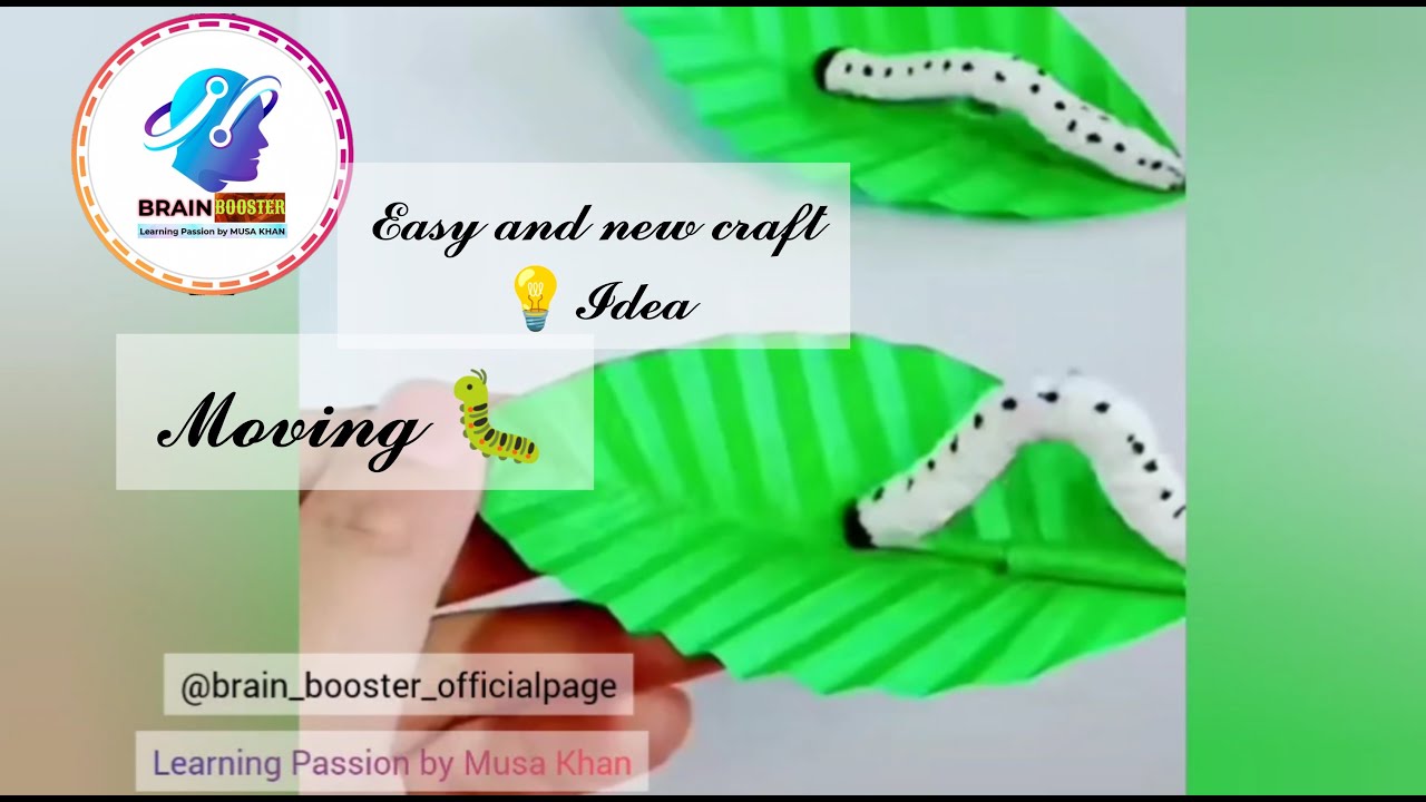 Easy and intresting craft idea's || Moving Worm #shortsvideo #musakhan #preschool #kindergarden