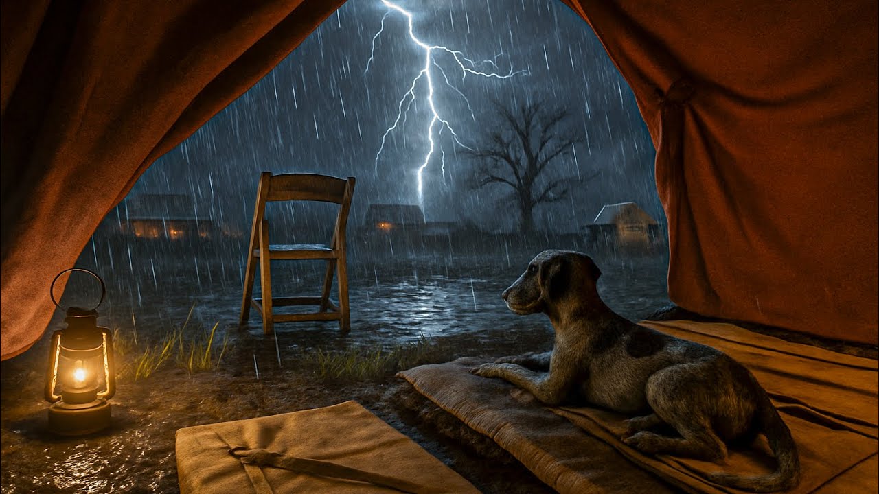 Solitary Dog Camping Alone in the Tent During a Thunderstorm|RDR2 ASMR 