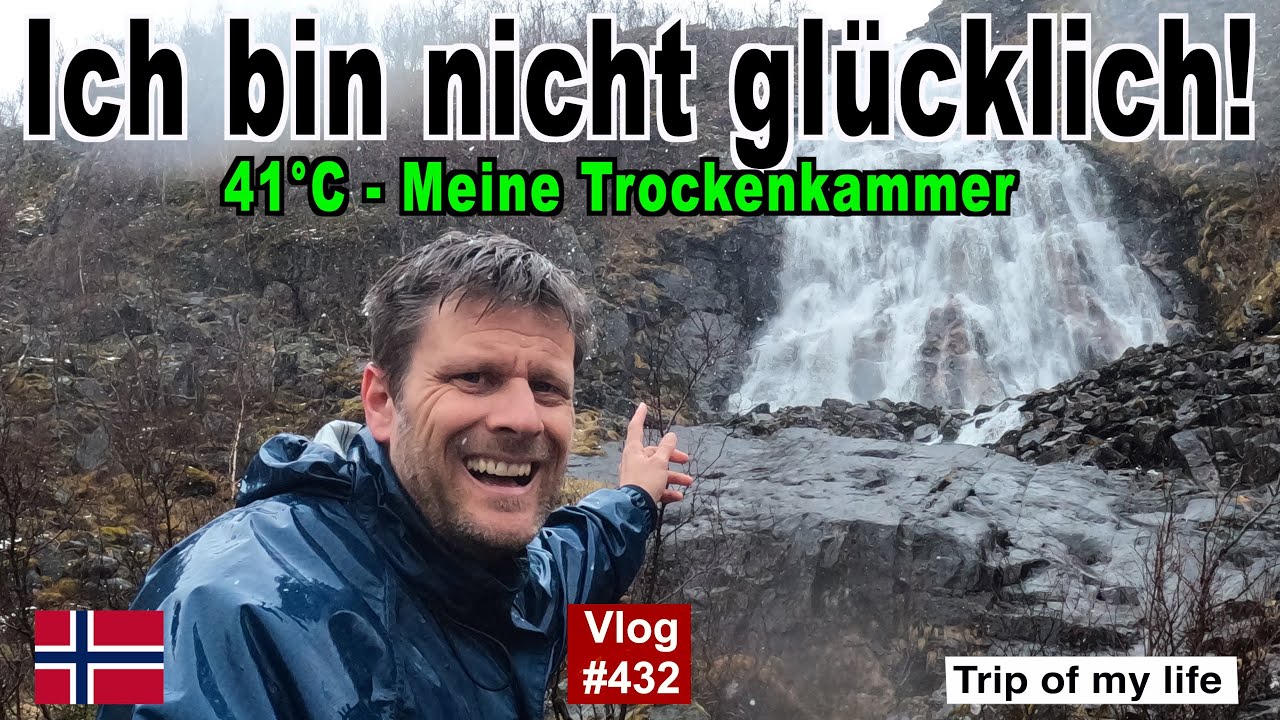 #432 Roadtrip Norwegen, Senja -  Übelster Tag der Reise? Jump'n Run | Trockenschrank | Gjeskefossen