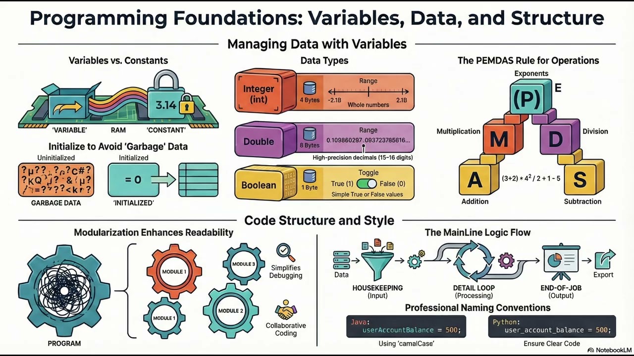 Intro to Programming Chapter 2 - Programming Foundations: Variables, Data, & Structure