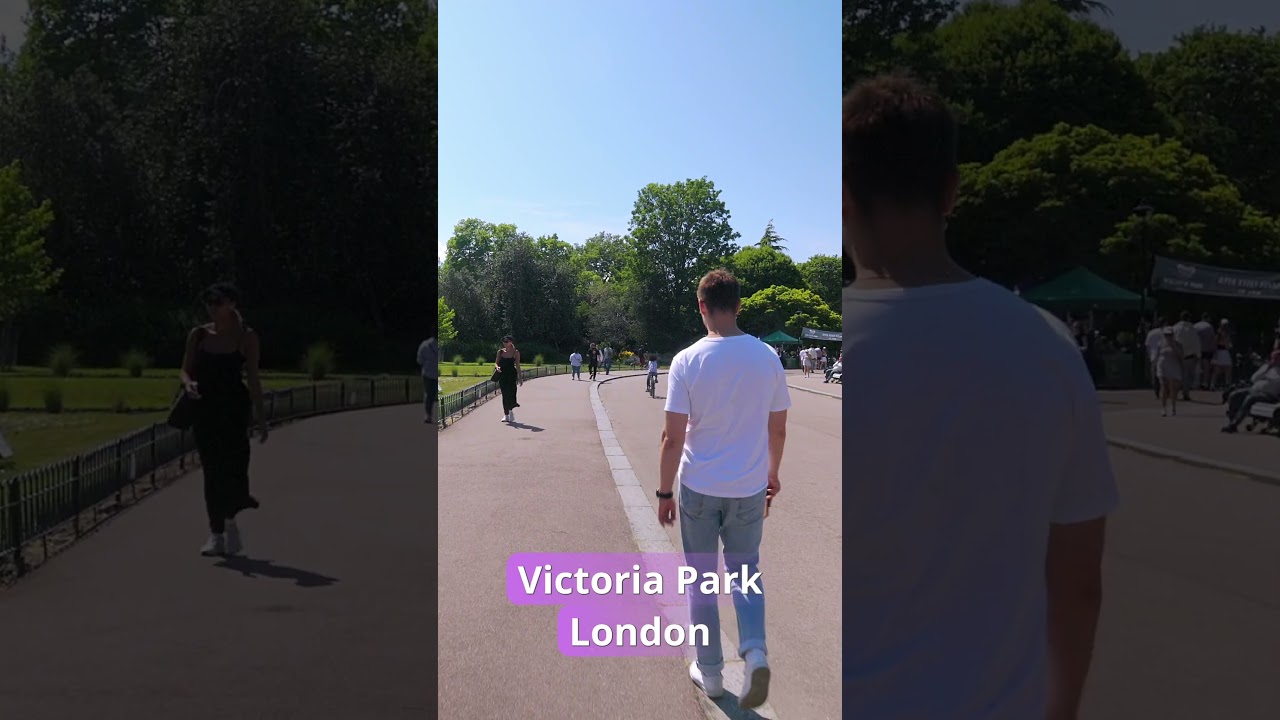🇬🇧 Victoria Park London Walk 🌳☀️ #travel #tourist #london  #shortsyoutube #park