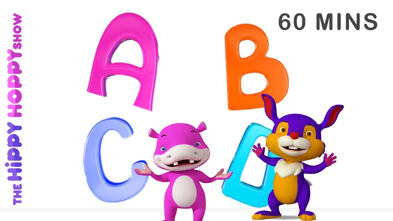 ABC Song Non-Stop | Popular Nursery Rhymes for Kids and Children  | Hippy Hoppy Show I 60 Mins