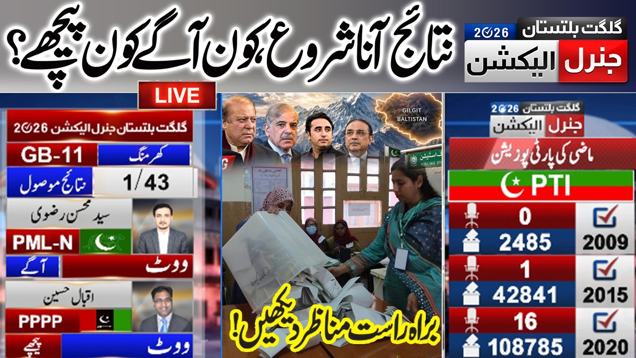 LIVE🔴 GB Elections 2026 Results Announced | Latest Coverage Only on Dunya News | PPP vs PMLN