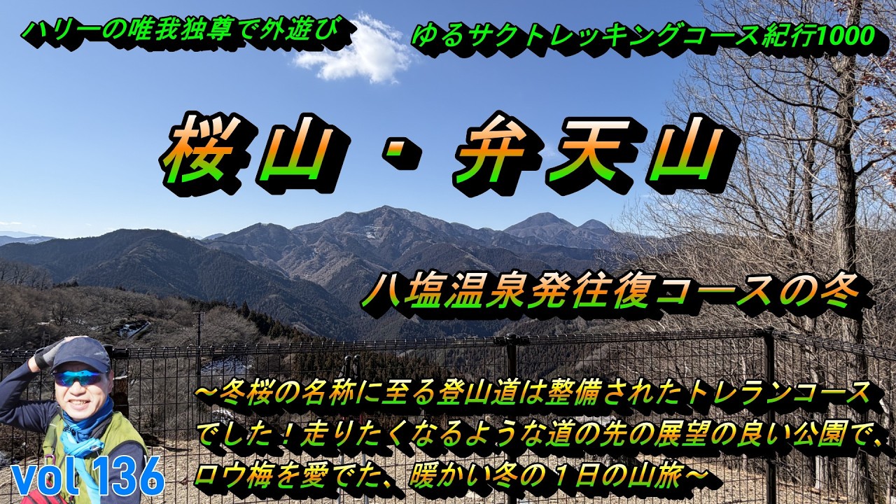 【桜山・弁天山】八塩温泉発往復コースの冬～ハリーの唯我独尊で外遊び・ゆるサクトレッキングコース紀行１０００ー０１３６ー～