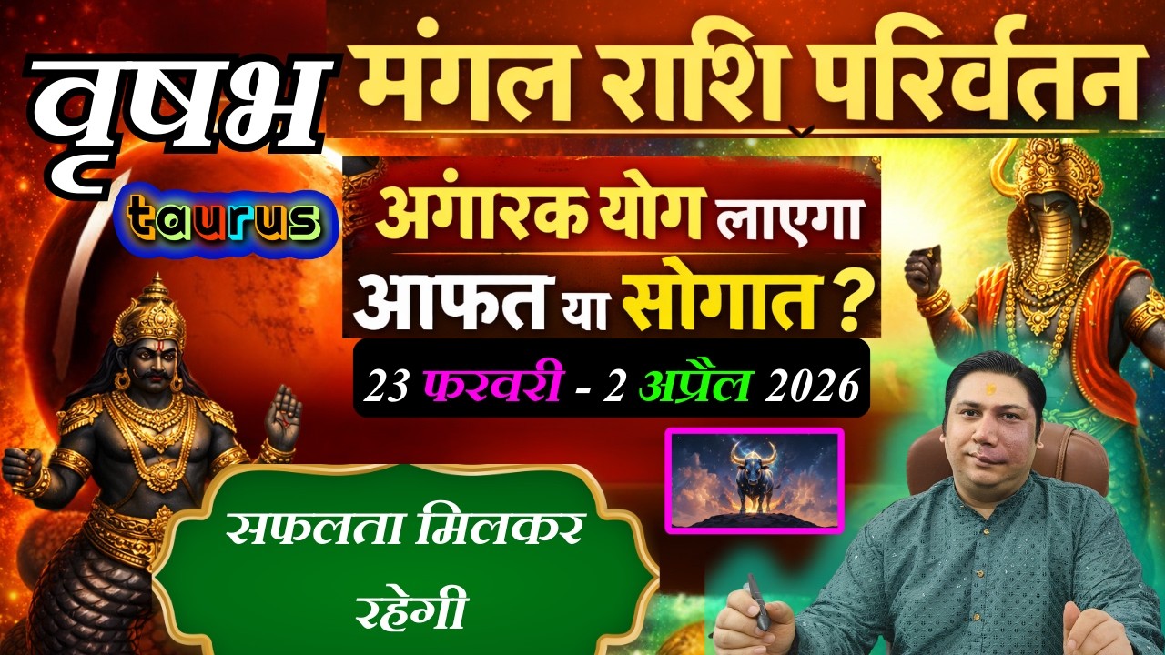 वृषभ राशि - सफलता मिलके रहेगी | मंगल राशि परिवर्तन फरवरी 2026 | Vrishabh rashi 2026 Taurus