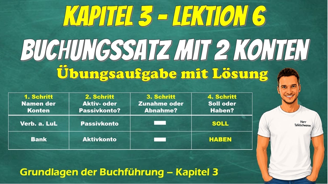 Buchungssätze richtig lösen - 8 Geschäftsvorfälle mit ausführlicher Erklärung und Lösung zum Üben