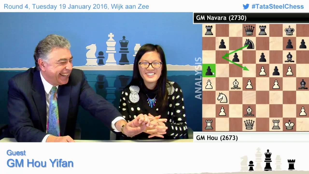 Hou Yifan amazing win against Navara, Post game Chess Analysis - Tata Steel Chess 2016