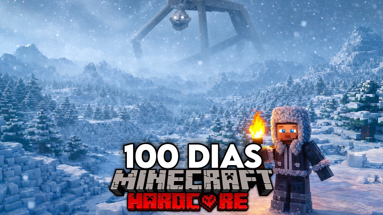Sobreviv&iacute; 100 D&iacute;as en un INVIERNO ETERNO en Minecraft Hardcore