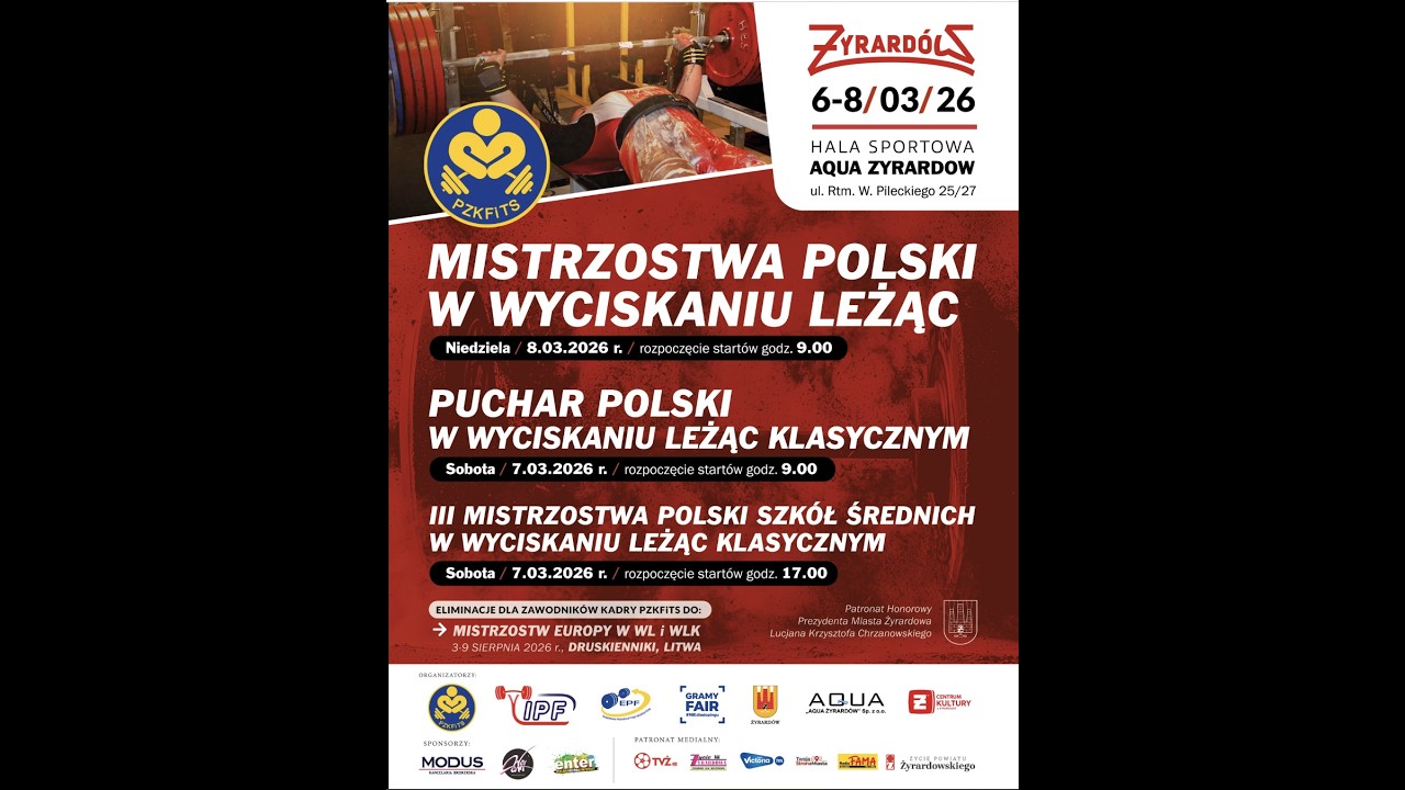 PUCHAR POLSKI W WYCISKANIU LEŻĄC KLASYCZNYM - ŻYRARD&Oacute;W 2026