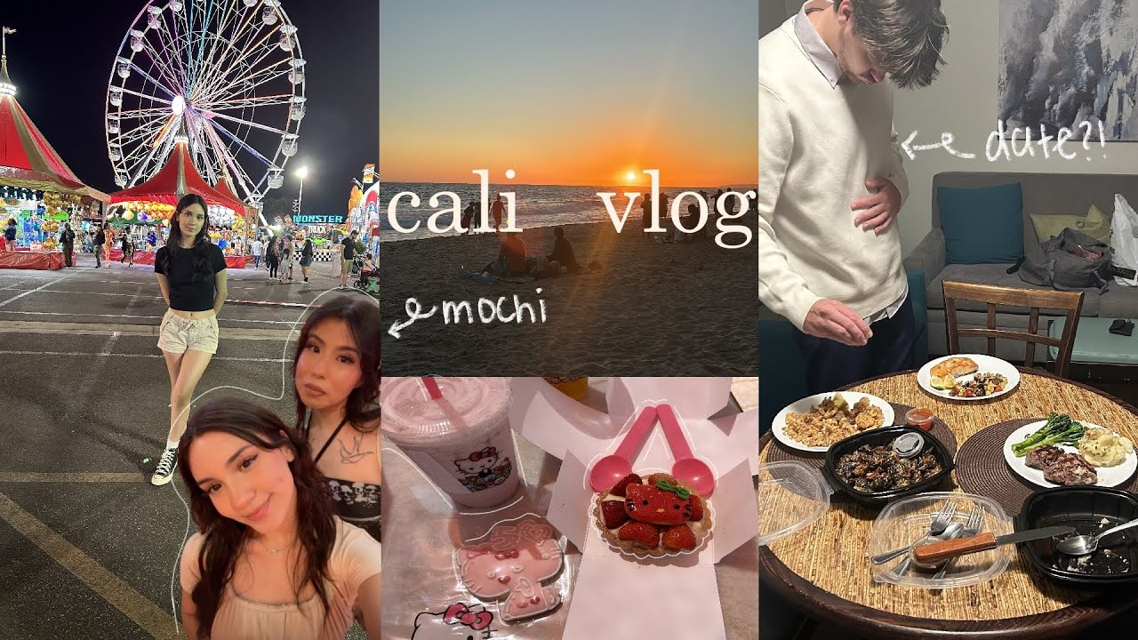 cali vlog | meeting my online lover, hello kitty cafe, grwm, oc fair, beaches and more