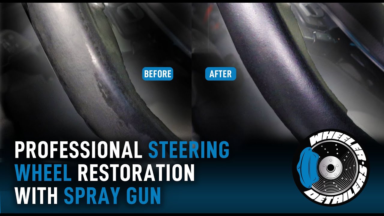 LEATHER EXPERT | PROFESSIONAL STEERING WHEEL RESTORATION WITH SPRAY GUN