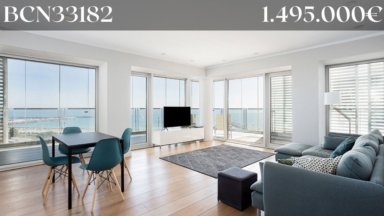 Luminoso apartamento con vistas panorámicas al mar en venta en Diagonal Mar, Barcelona