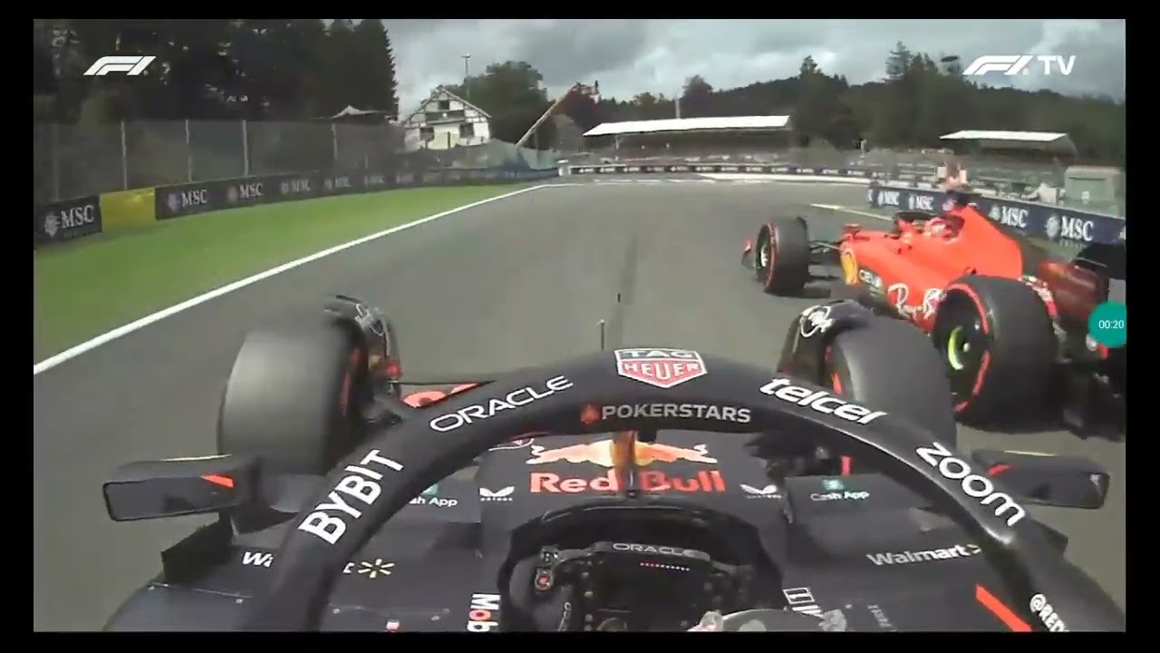 F1 Belgian GP | Sergio Perez start and overtake on Sharl Legreg onboard