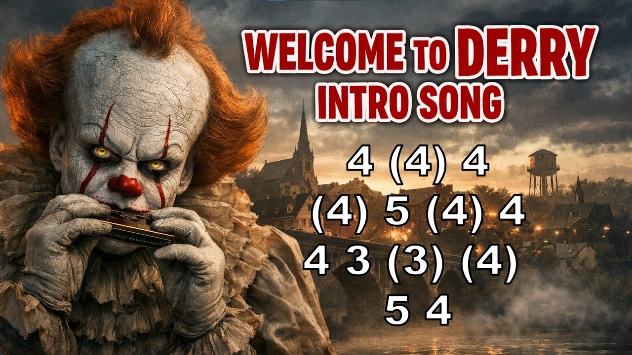 IT, WELCOME TO DERRY HARMONICA ( C DIATONIC ), ARM&Oacute;NICA C, TABS, BLUES HARP C, GAITA DE BOCA C INTRO