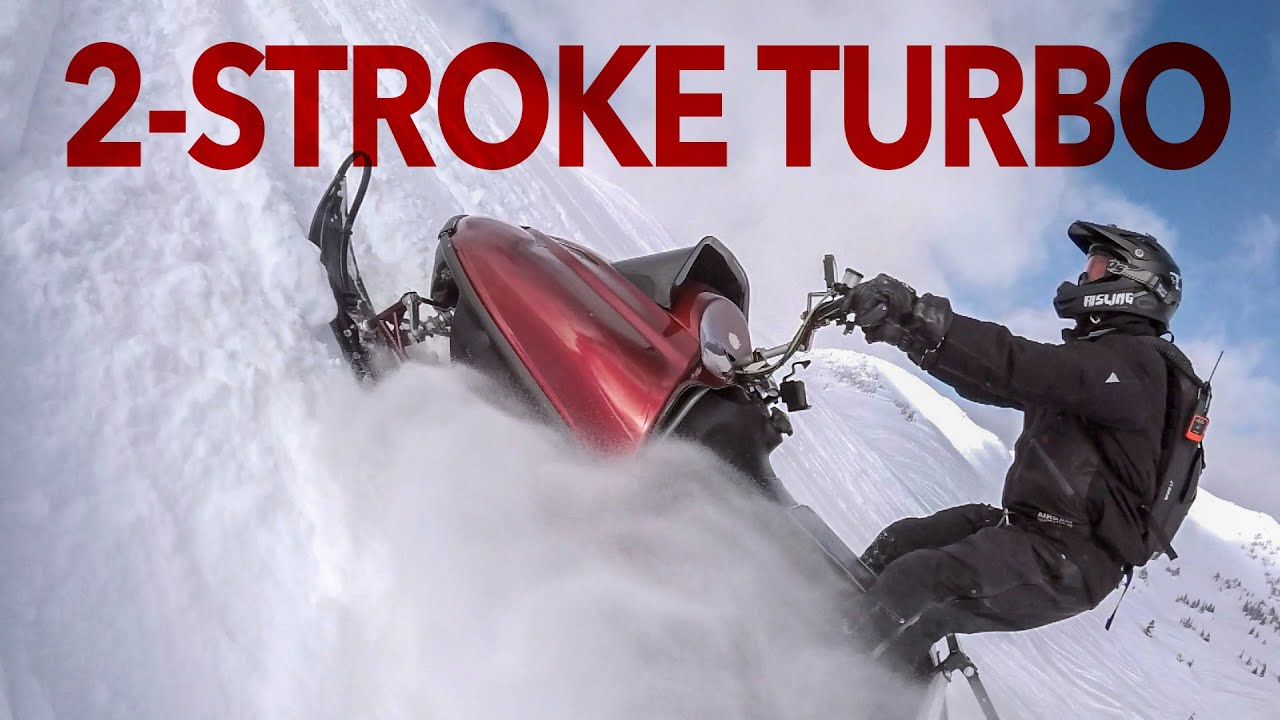 2-Stroke boosted mod sled. Turbo Snowmobile Two-Stroke. Braaap.Hill climber.