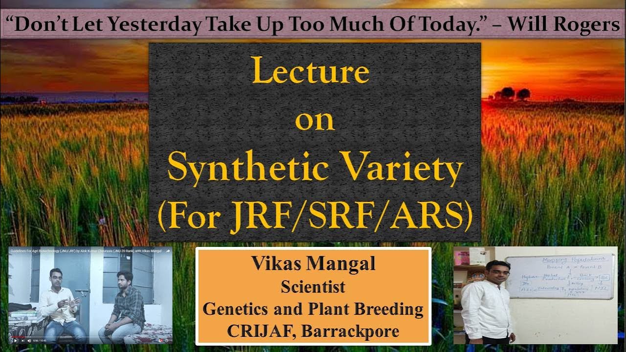 Developement of Synthetic Variety |