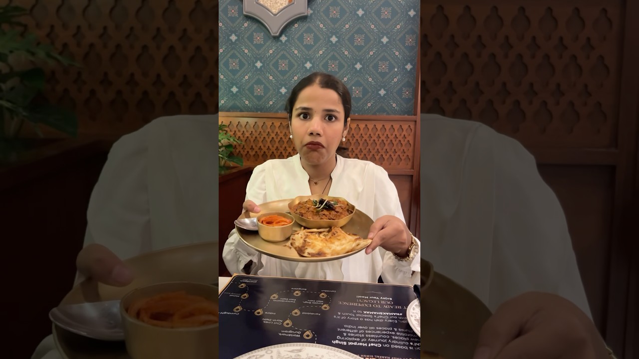 Blind Fold Food Challenge At 5 Star Restaurant 😱| chef Harpal Singh Sokhi restaurant Review #shorts