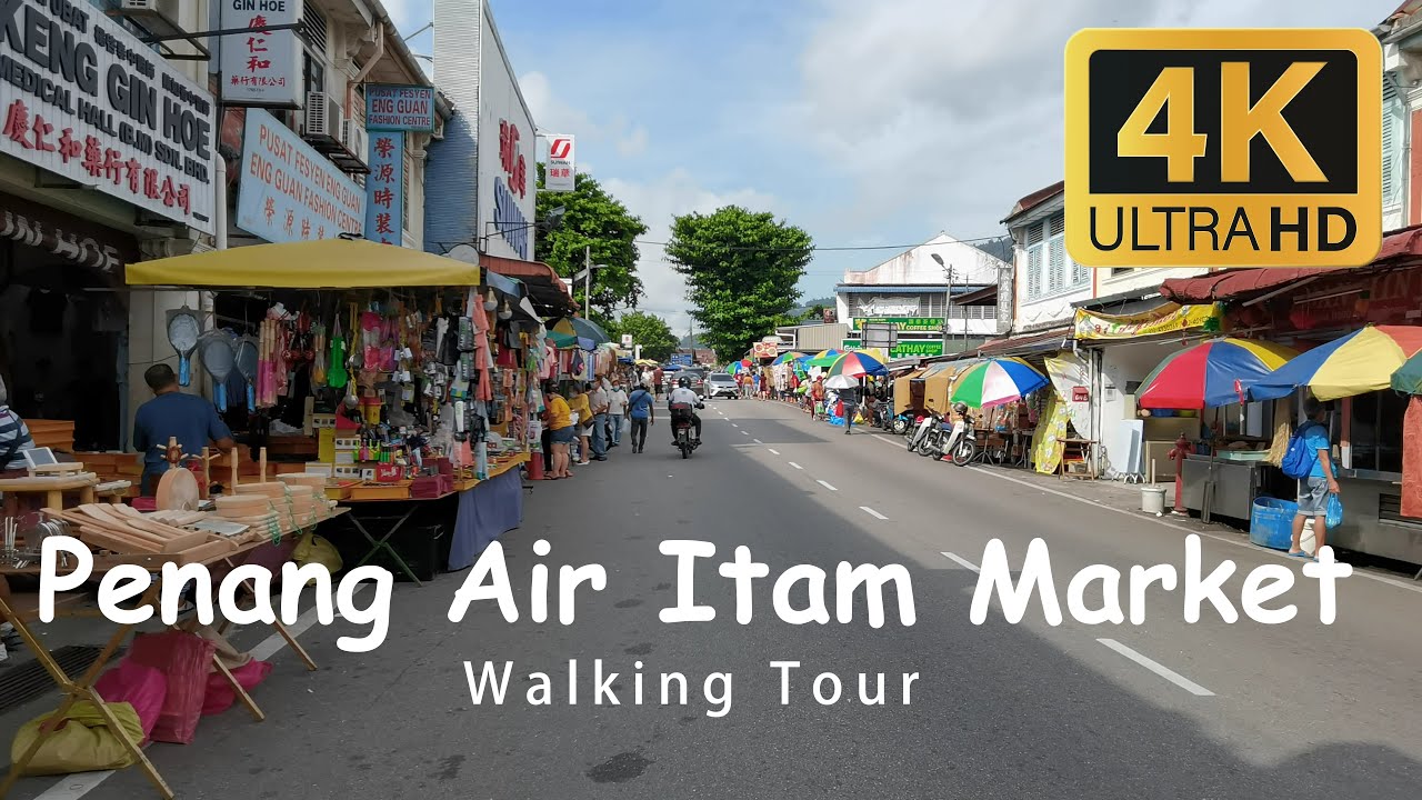Penang Malaysia Penang Hill to Air Itam Market 4K Walking Through