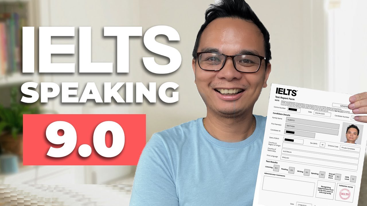 Как я получил 9 баллов на устном экзамене IELTS. Часть 1 (Все, что вам нужно в одном видео)