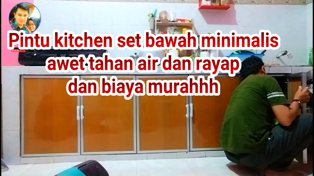 Cara membuat pintu kichen set bawah bahan hollow dan pvc