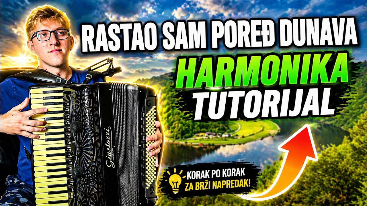 Rastao sam pored dunava - Harmonika tutorijal