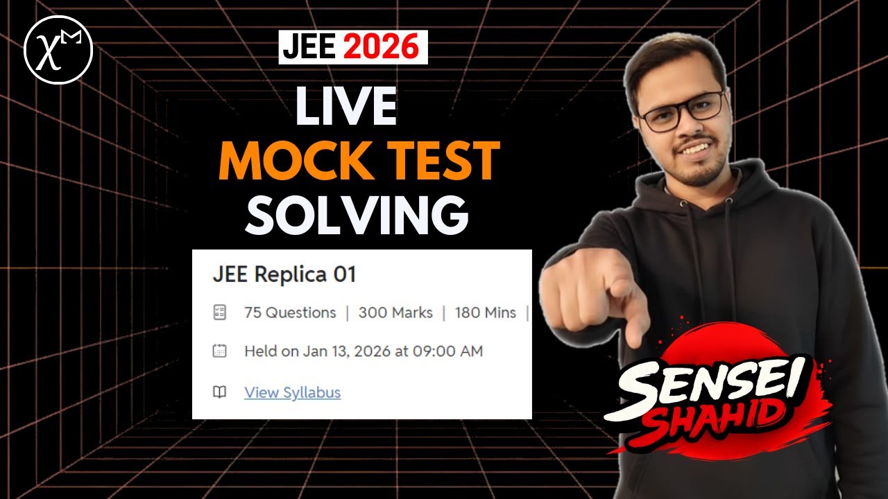 Live JEE Mains Mock Paper Solving| JEE Replica Test Series PW