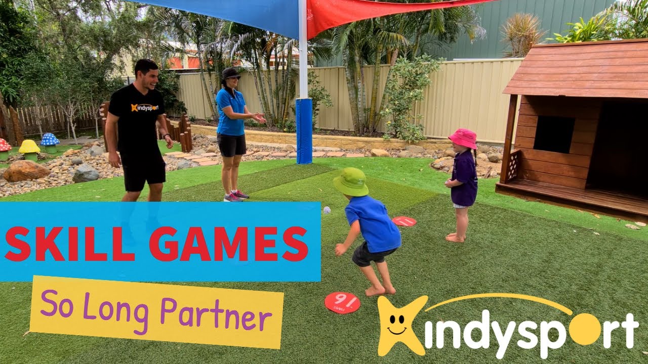 A catching and throwing game for children.