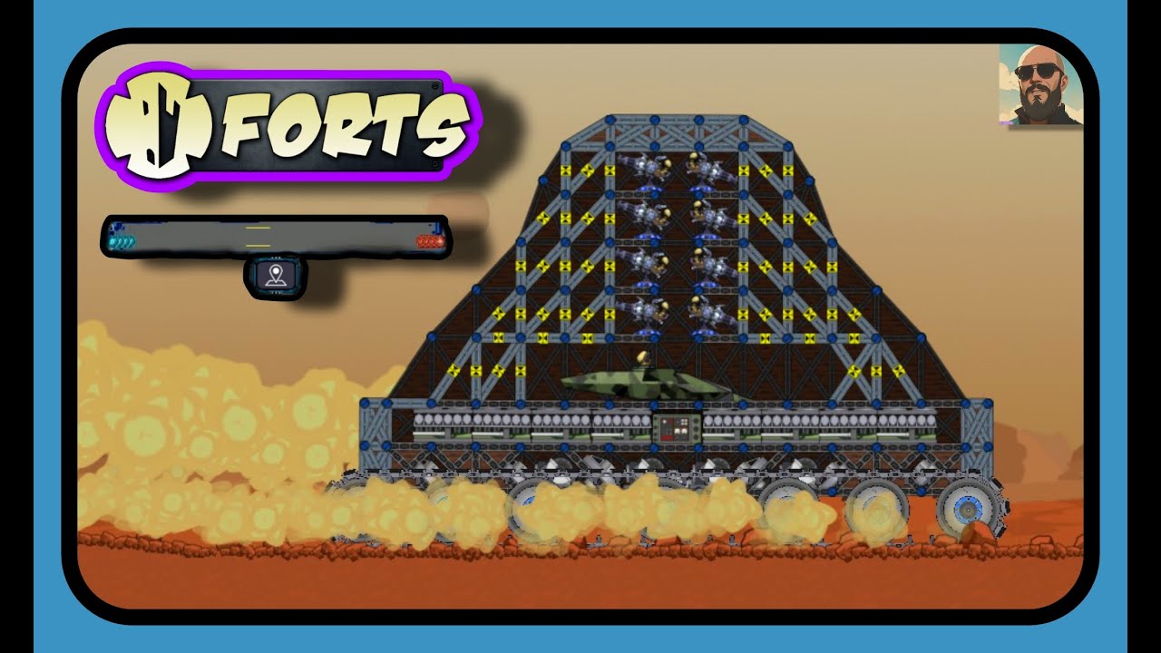 Forts - Landcruisers!!! Тестим миникарту и раздражающую башню!!! #forts #фортс #ЛысыйДядь