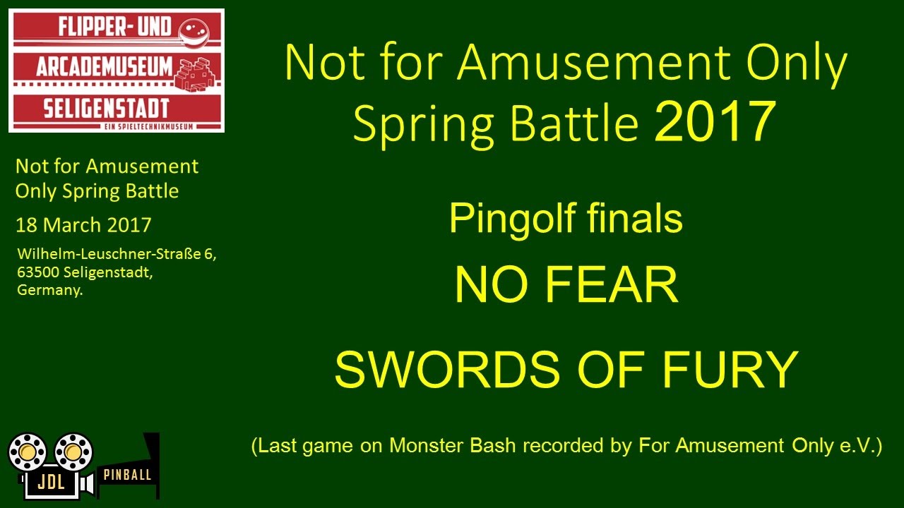 Not for Amusement Only Spring Battle 2017 Finals on No Fear and Swords of Fury
