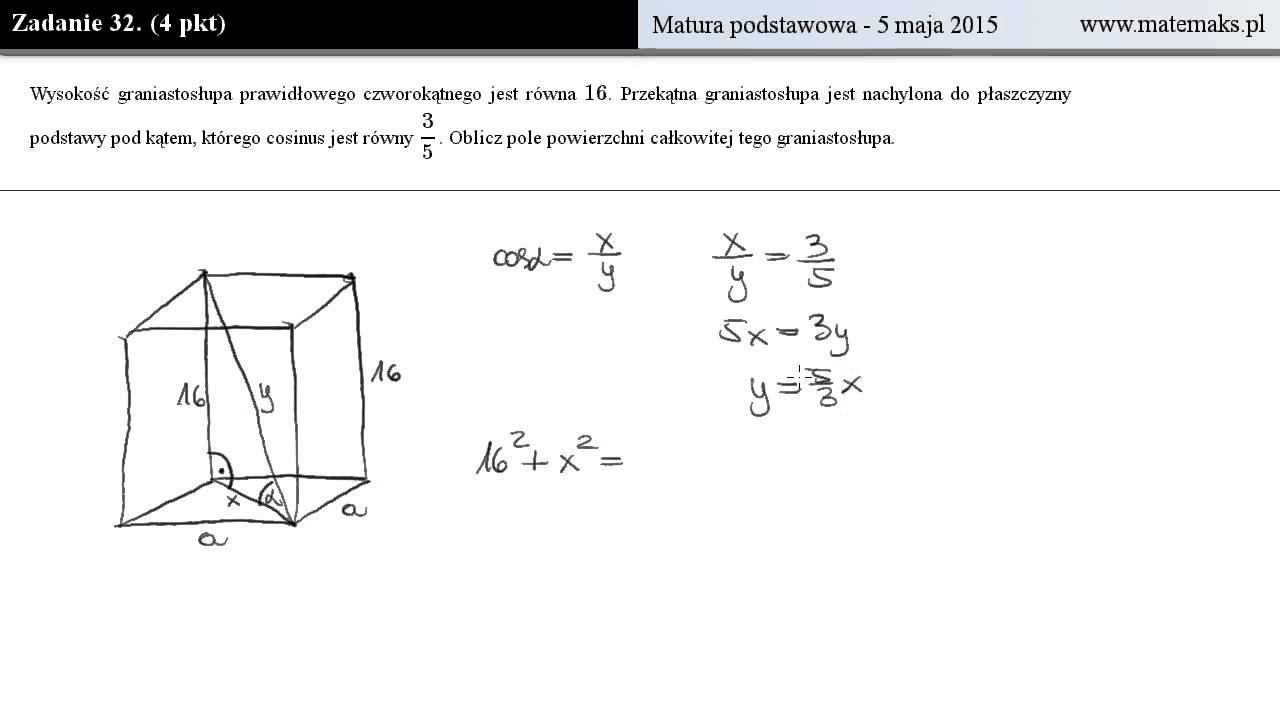 Matura 5 maj 2015 - zadanie 32