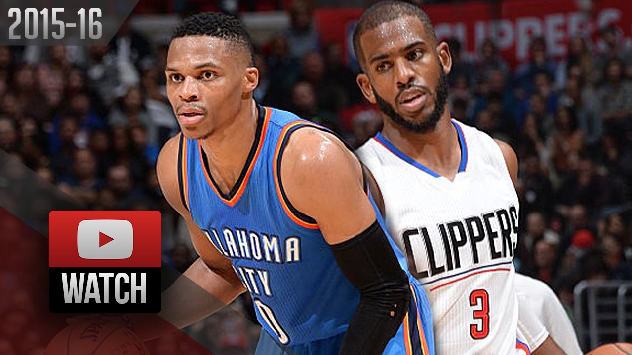 Russell Westbrook vs Chris Paul EPIC Duel Highlights (2015.12.21) Clippers vs Thunder - 65 Pts TOTAL