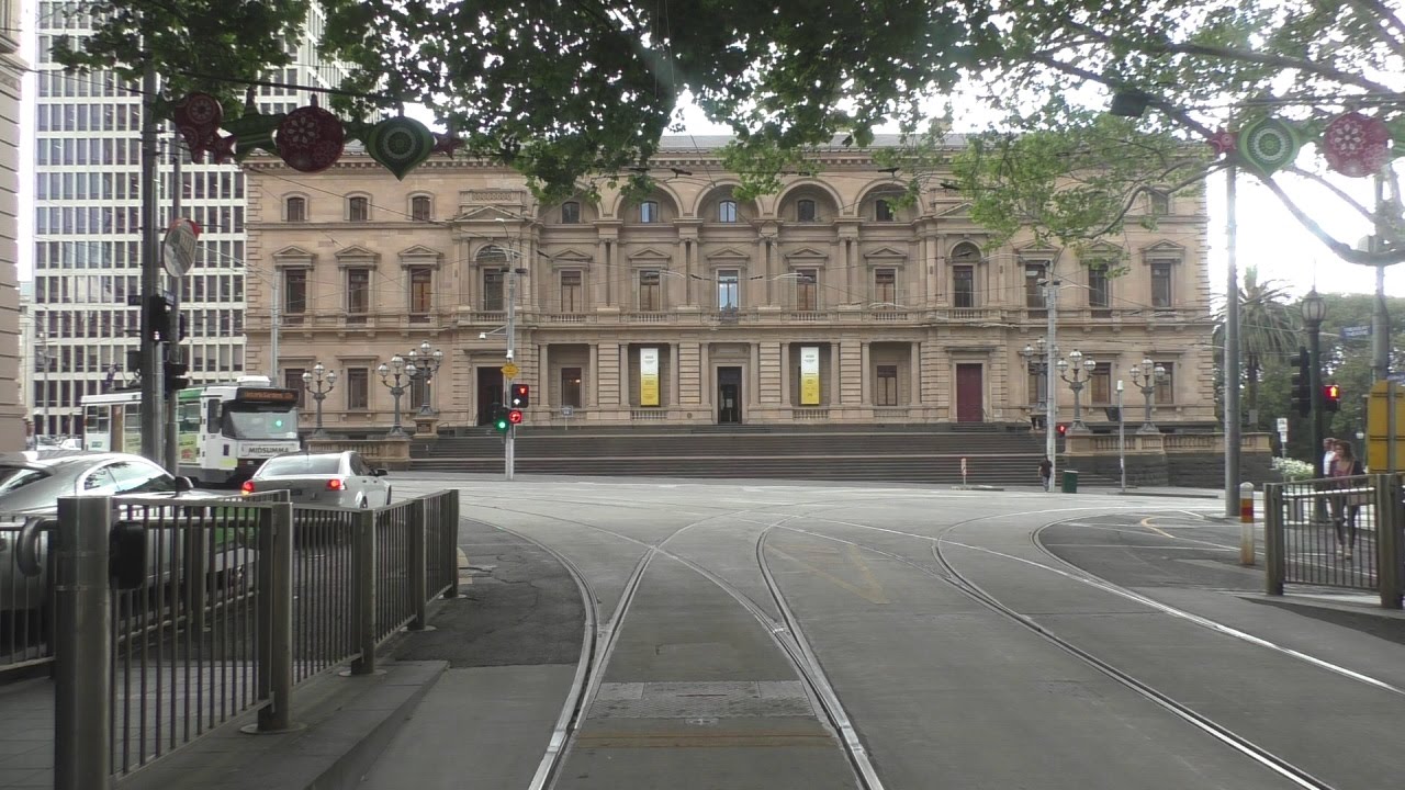 Melbourne Tram Route 11a via Collins St in an E Class 07-01-2016