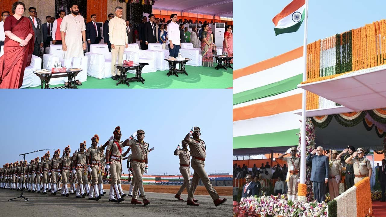 77th Republic Day: జాతీయ పతాకాన్ని ఆవిష్కరించిన గవర్నర్ జస్టిస్ అబ్దుల్ నజీర్ గారు | CBN Official