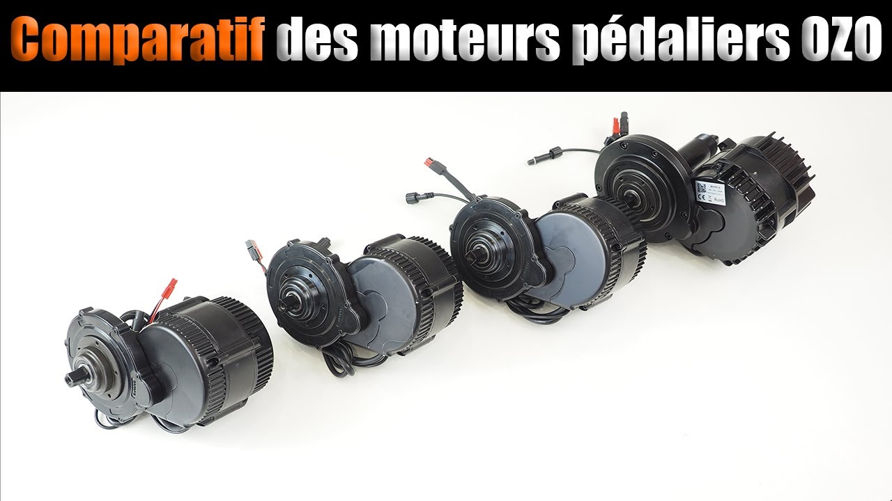 Comparatif des moteurs pédaliers OZO. Quel moteur pédalier choisir pour son vélo électrique ?