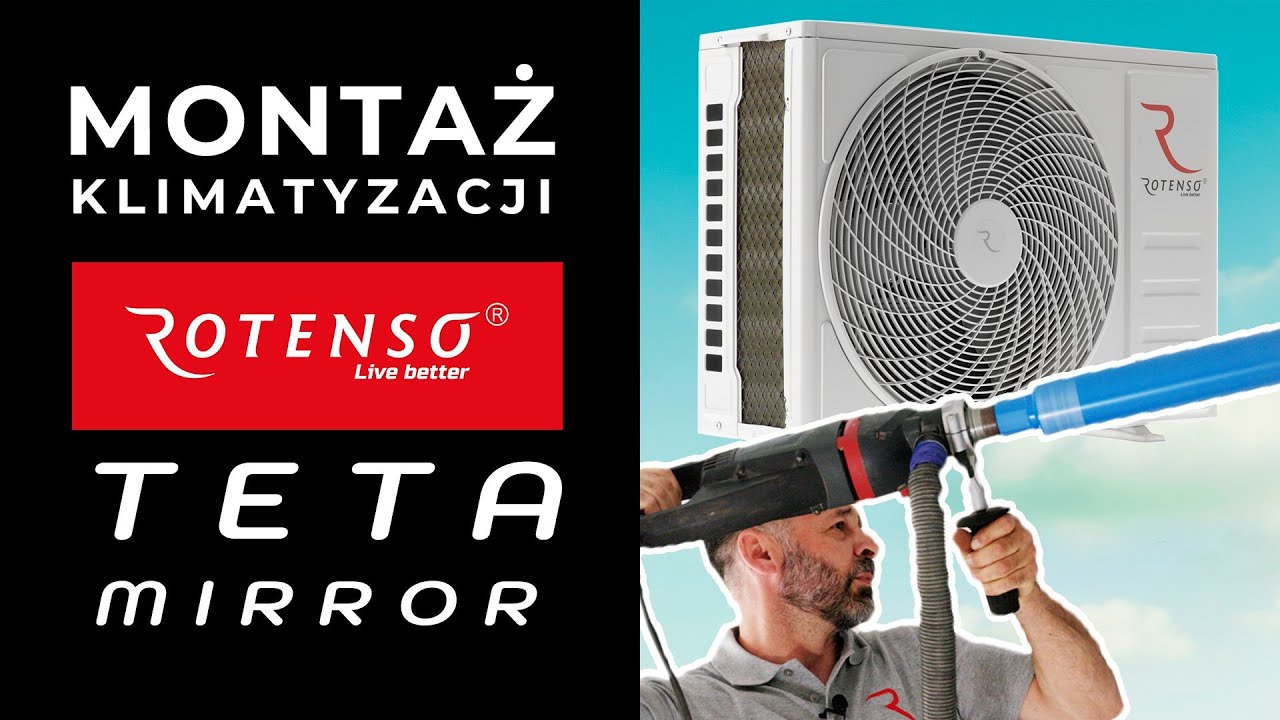 🛠️ MONTAŻ KLIMATYZACJI od A do Z. Klimatyzator ROTENSO TETA Mirror w domu jednorodzinnym.