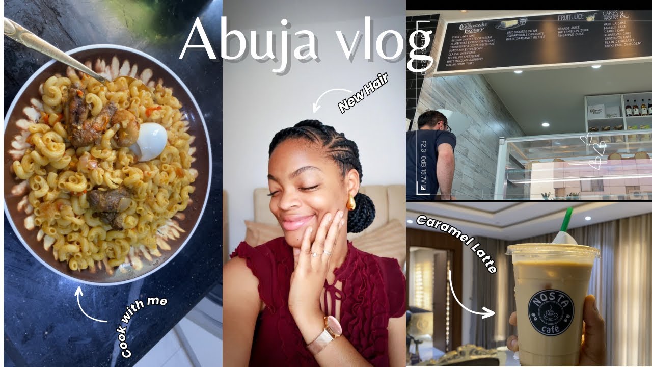 First Vlog | Getting new Ghana weaving braids | Nosta cafe Abuja | Abuja living