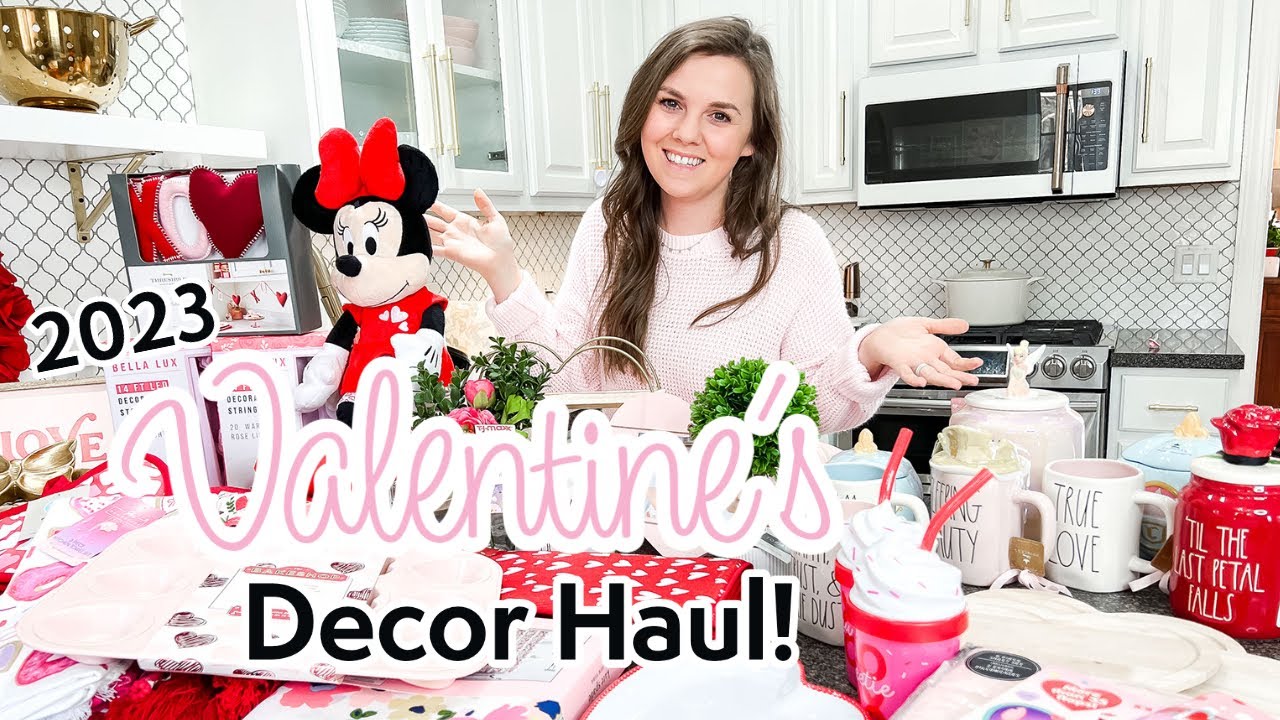 Valentine's Day Decor Haul 2023 | Home Goods Haul | TJMaxx Haul | Target Haul | Rae Dunn Disney