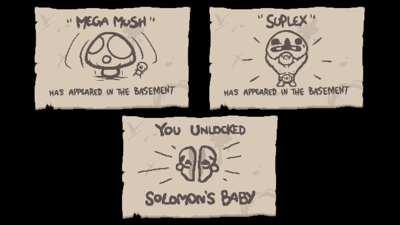 How to Unlock Mega Mush, Suplex & Solomon Baby (The Binding of Isaac Repentance)