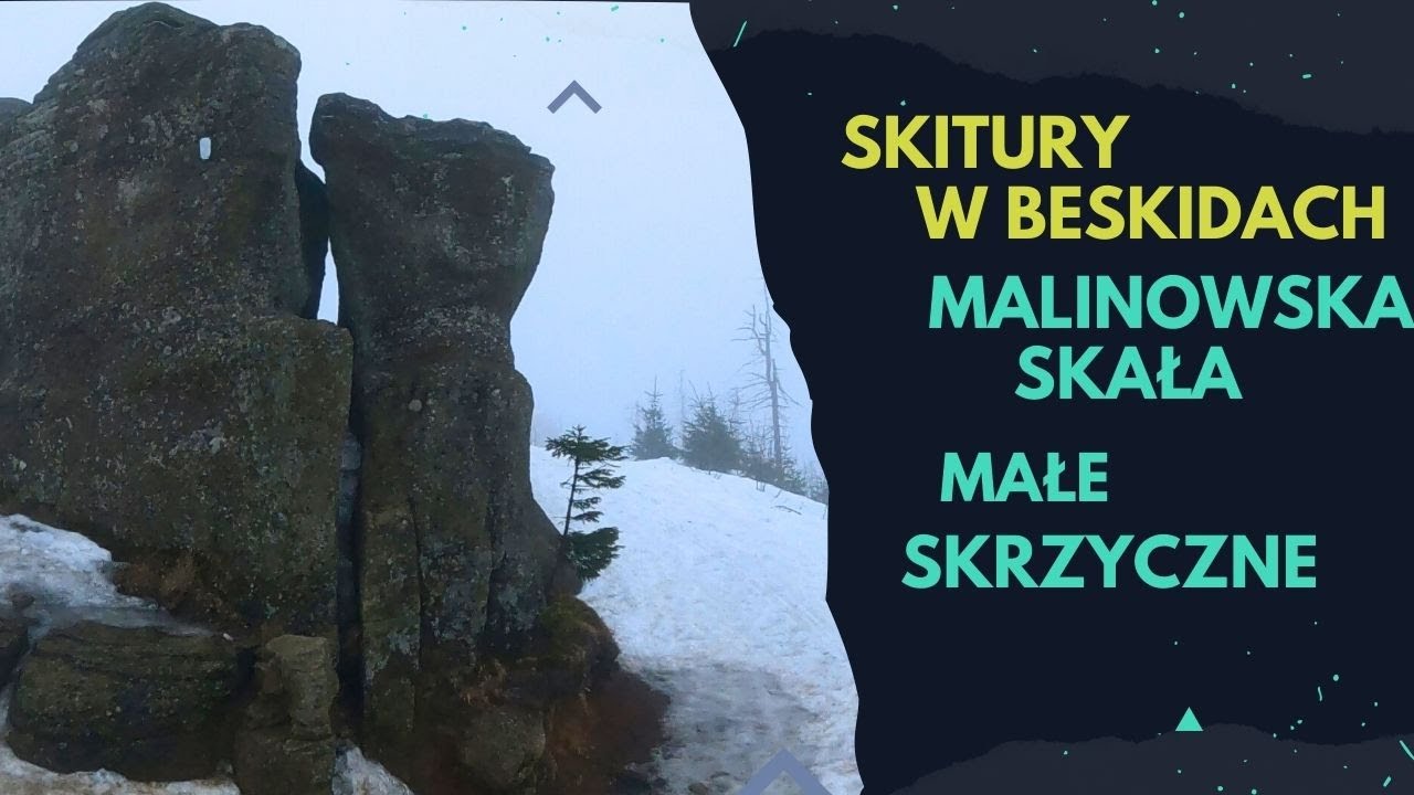 Skitury w Beskidach Małe Skrzyczne przez Malinowską Skałę